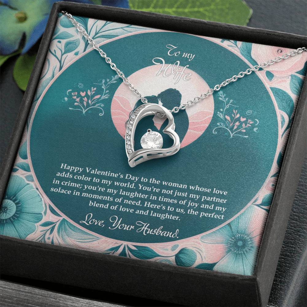 Valentine-st32a Forever Love Necklace, Gift to my Wife with Beautiful Message Card