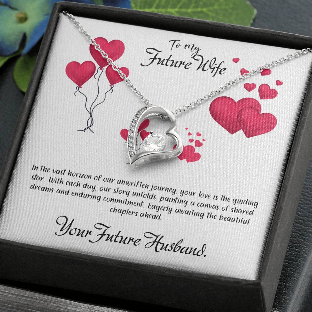 valentine-11d Forever Love Necklace, Gift to my Future Wife with Beautiful Message Card