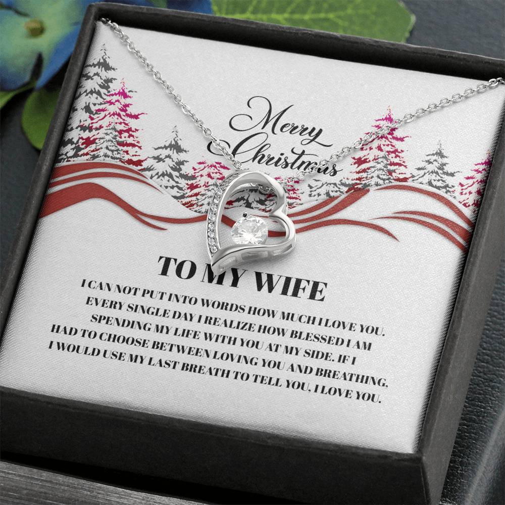 4016a Forever Love Necklace, Gift to my Wife with beautiful Message Card