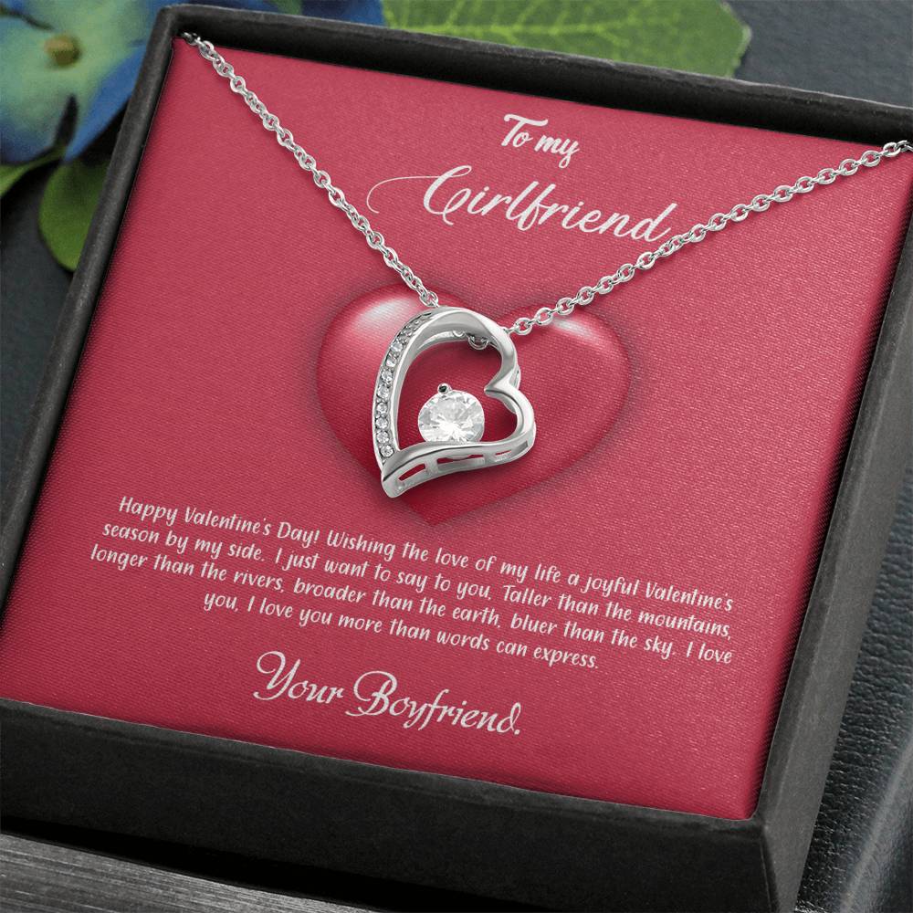 valentine-35c Forever Love Necklace, Gift to my Girlfriend with Beautiful Message Card