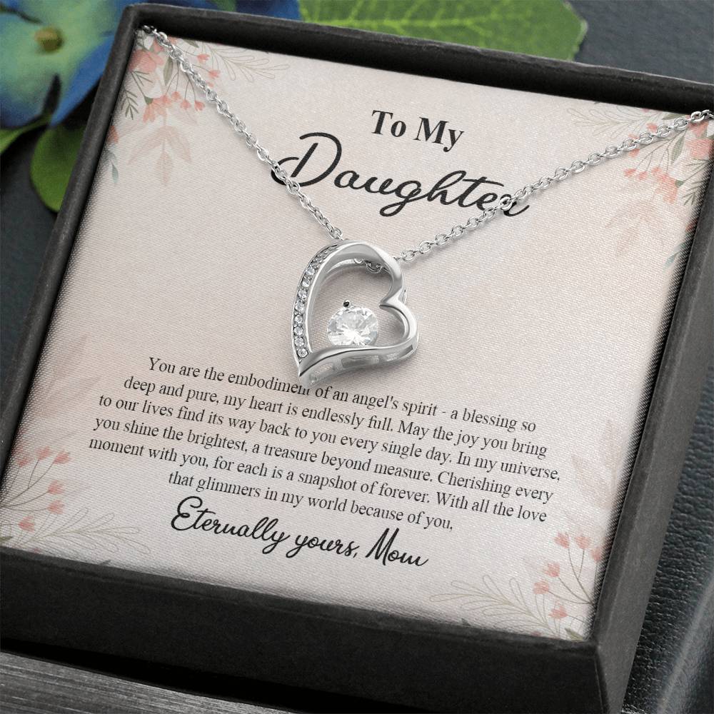 4025b Forever Love Necklace, Gift to my Daughter with Beautiful Message Card