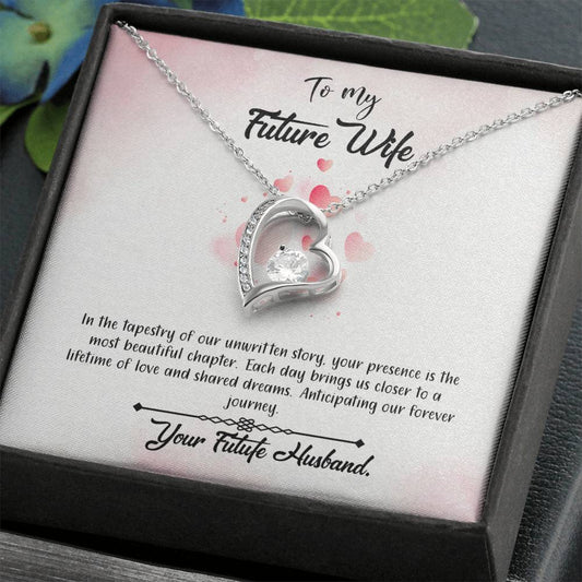 valentine-12d Forever Love Necklace, Gift to my Future Wife with Beautiful Message Card