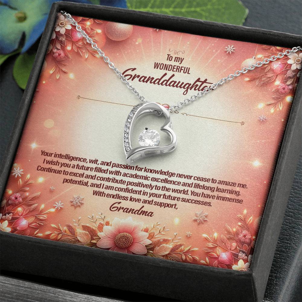 4051a Forever Love Necklace, Gift to my Granddaughter with Beautiful Message Card