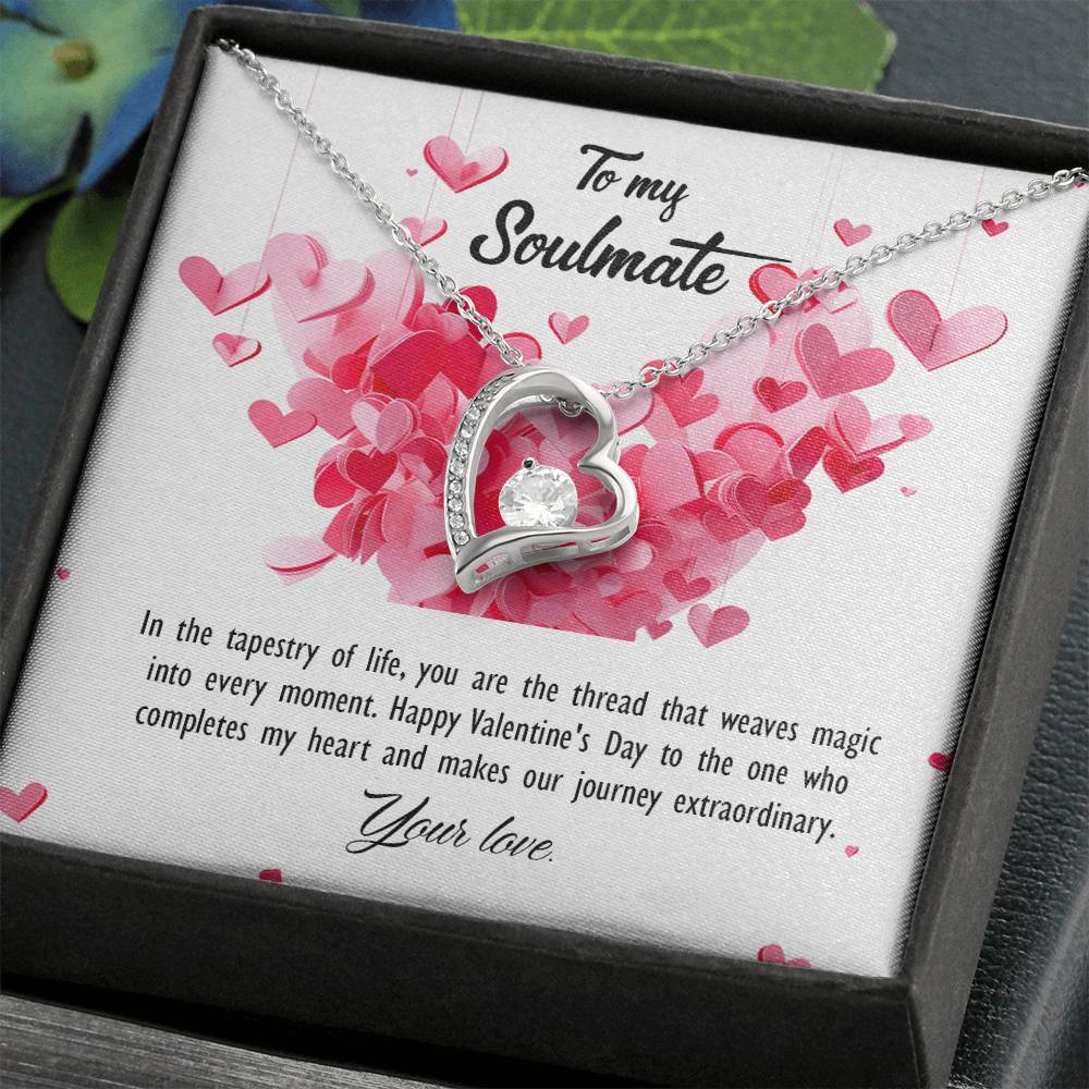 valentine-26b Forever Love Necklace, Gift to My Soulmate with Beautiful Message Card