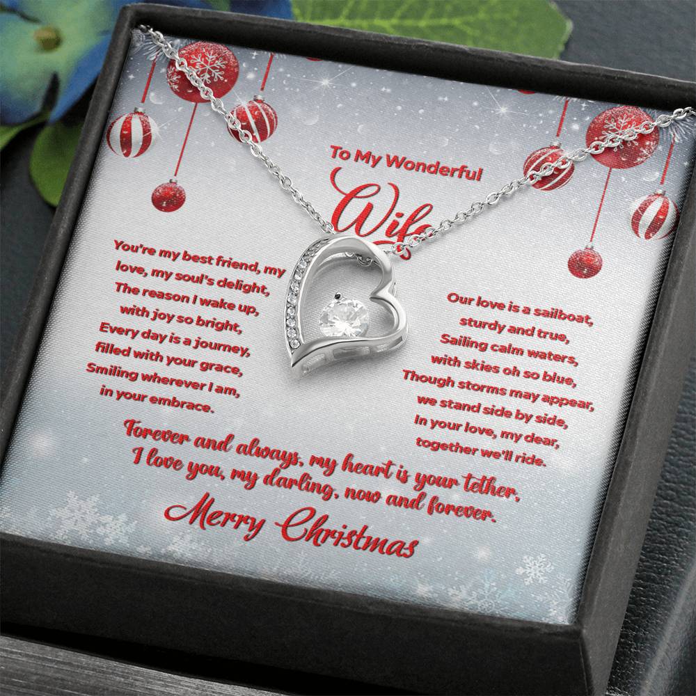 4012c Forever Love Necklace, Gift to my Wife with beautiful Message Card