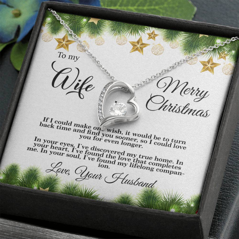 4004b Forever Love Necklace, Gift to my Wife with beautiful Message Card