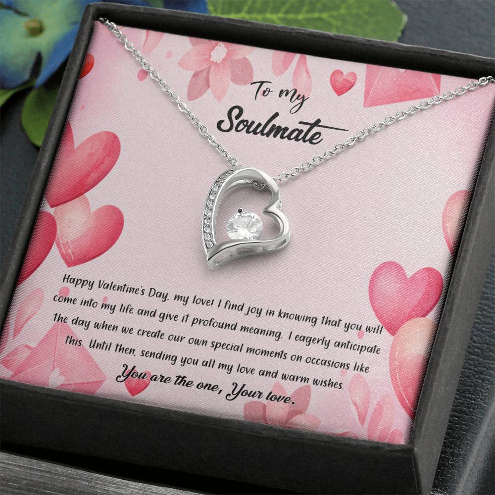 valentine-37b Forever Love Necklace, Gift to My Soulmate with Beautiful Message Card