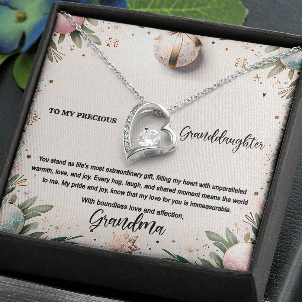 4048(b) Forever Love Necklace, Gift to my Granddaughter with Beautiful Message Card