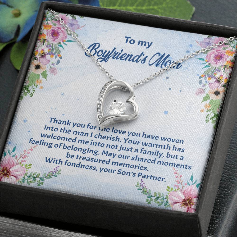 4038d Forever Love Necklace, Gift to my Boyfriend's Mom with Beautiful Message Card