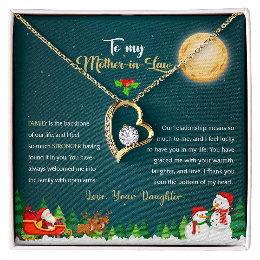 94314c Forever Love Necklace, Gift to my Stepmom with Beautiful Message Card