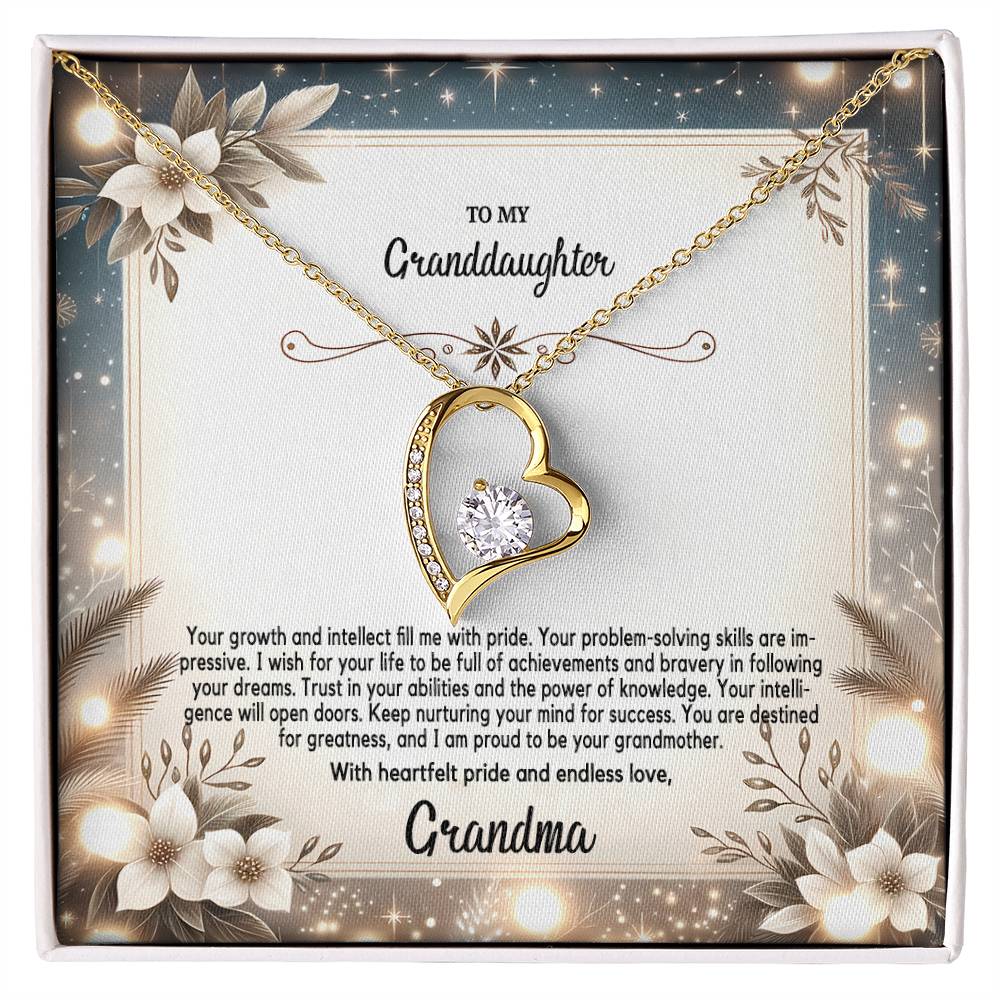 4055(a) Forever Love Necklace, Gift to my Granddaughter with Beautiful Message Card