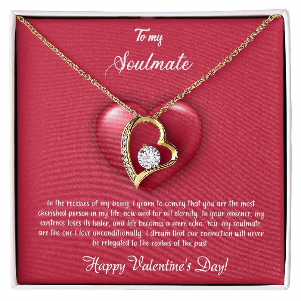 valentine-35b Forever Love Necklace, Gift to My Soulmate with Beautiful Message Card