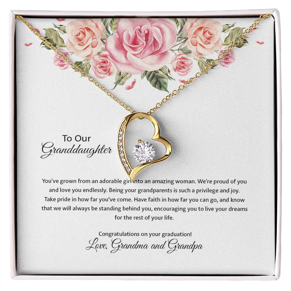 4031a Forever Love Necklace, Gift to my Granddaughter with Beautiful Message Card