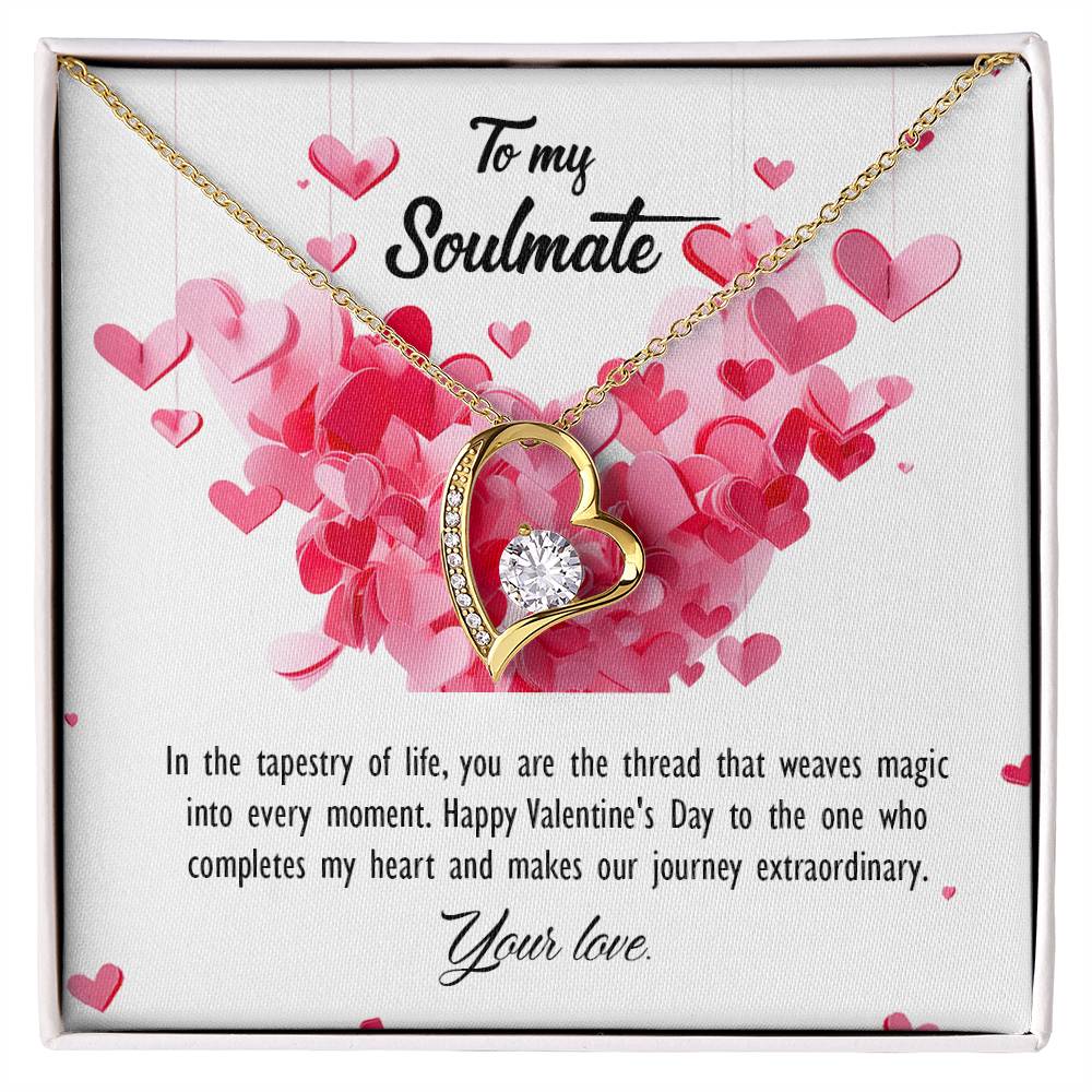 valentine-26b Forever Love Necklace, Gift to My Soulmate with Beautiful Message Card