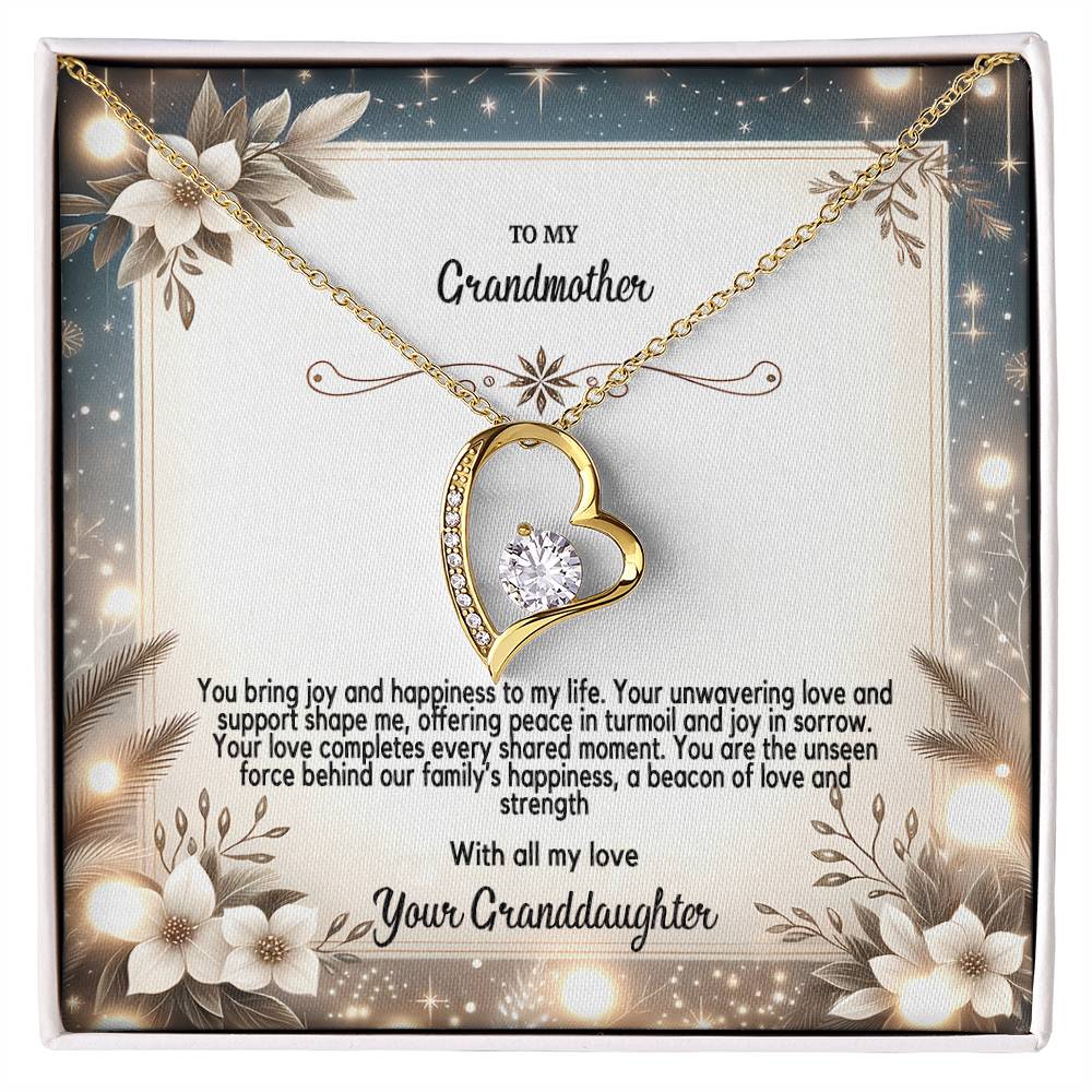 4055(b) Forever Love Necklace, Gift to my Grandma with Beautiful Message Card