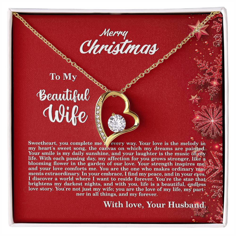 4013c Forever Love Necklace, Gift to my Wife with beautiful Message Card