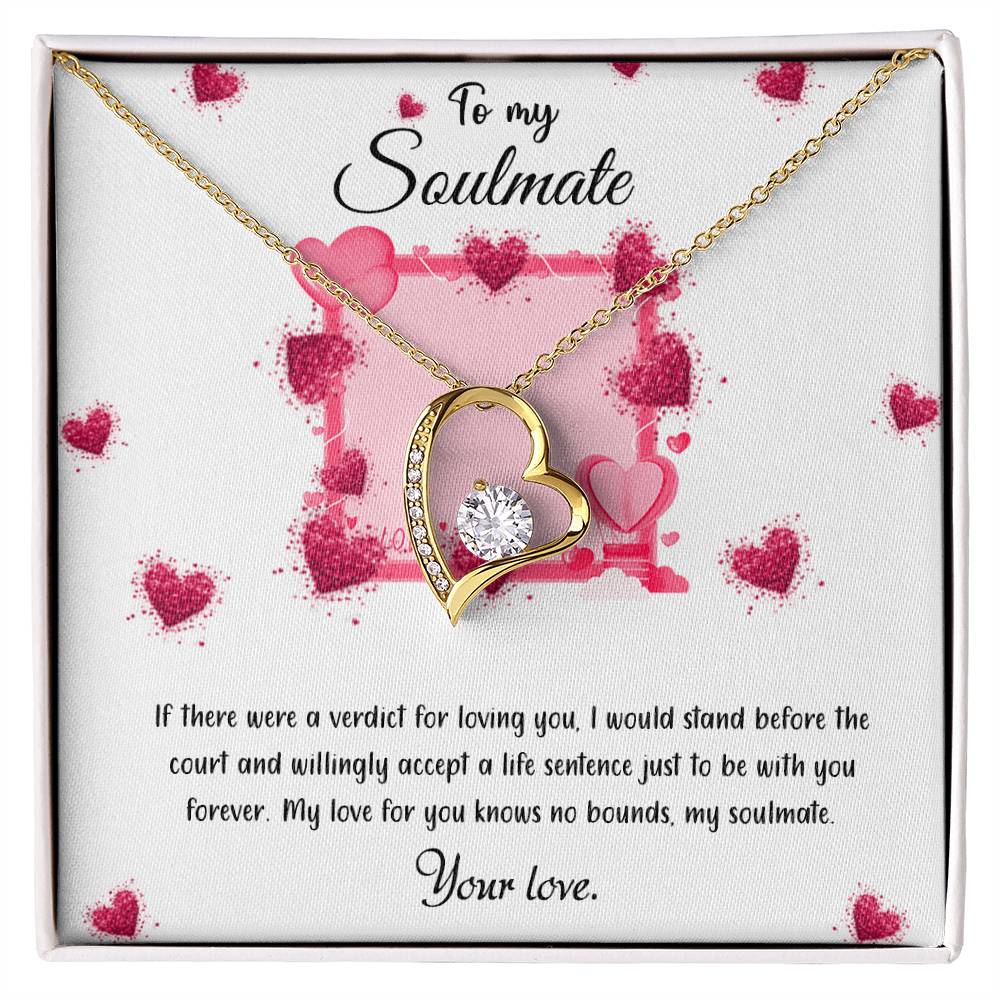 valentine-32c Forever Love Necklace, Gift to my Girlfriend with Beautiful Message Card