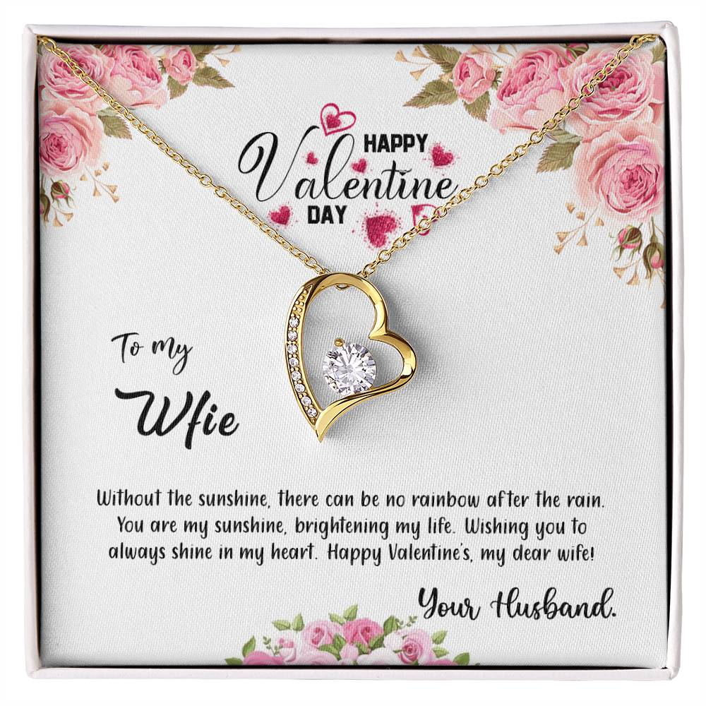 valentine-31a Forever Love Necklace, Gift to my Wife with Beautiful Message Card