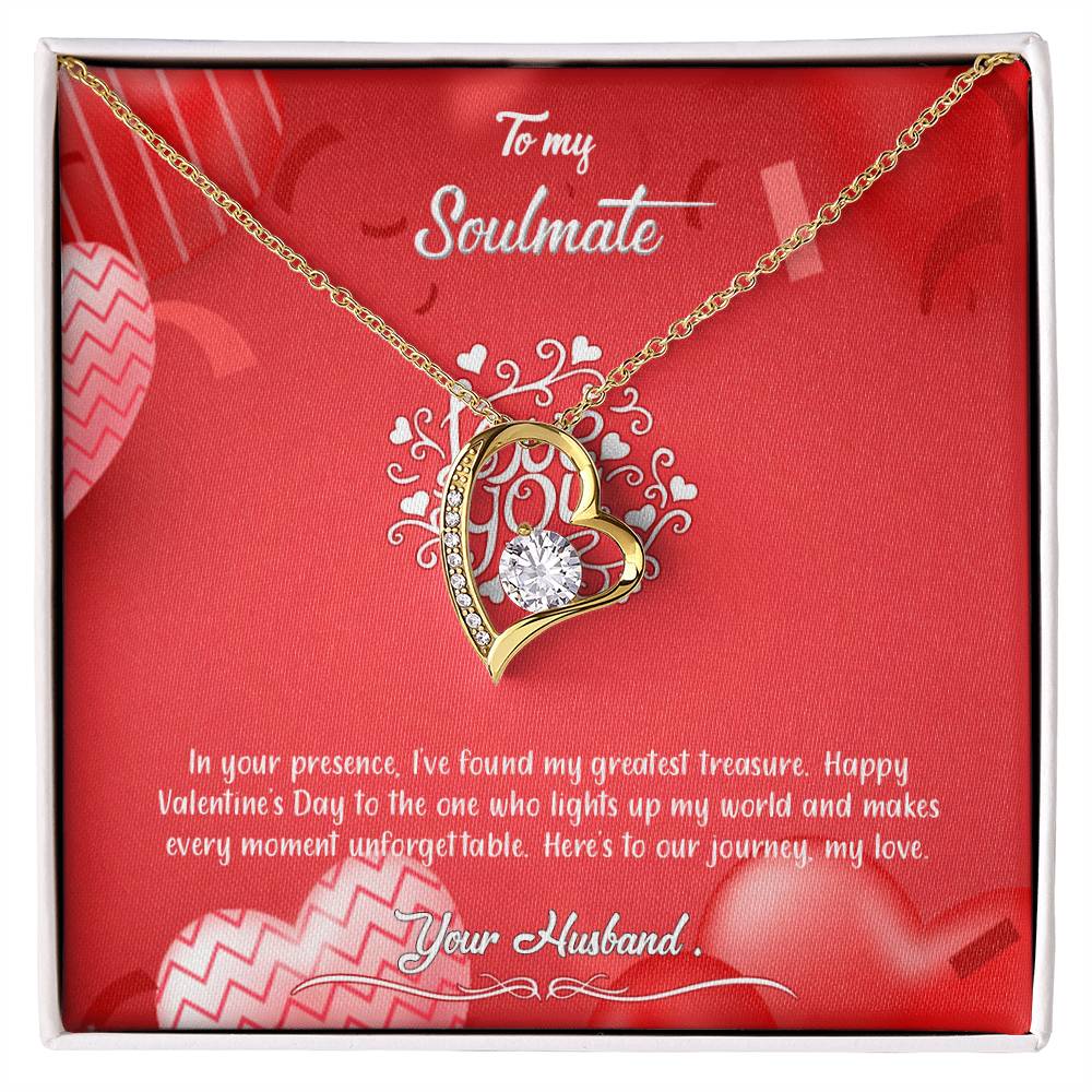 valentine-4b Forever Love Necklace, Gift to My Soulmate with Beautiful Message Card