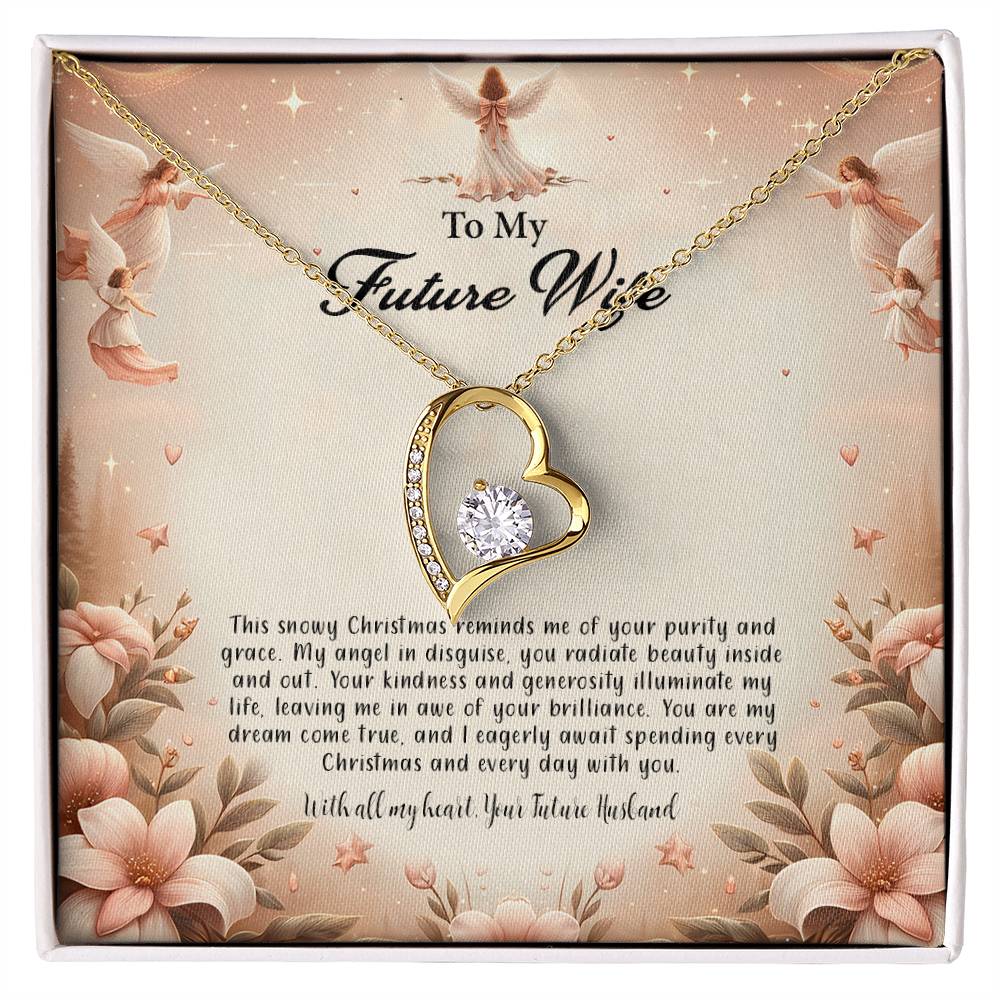 4052e Forever Love Necklace, Gift to my Future Wife with Beautiful Message Card