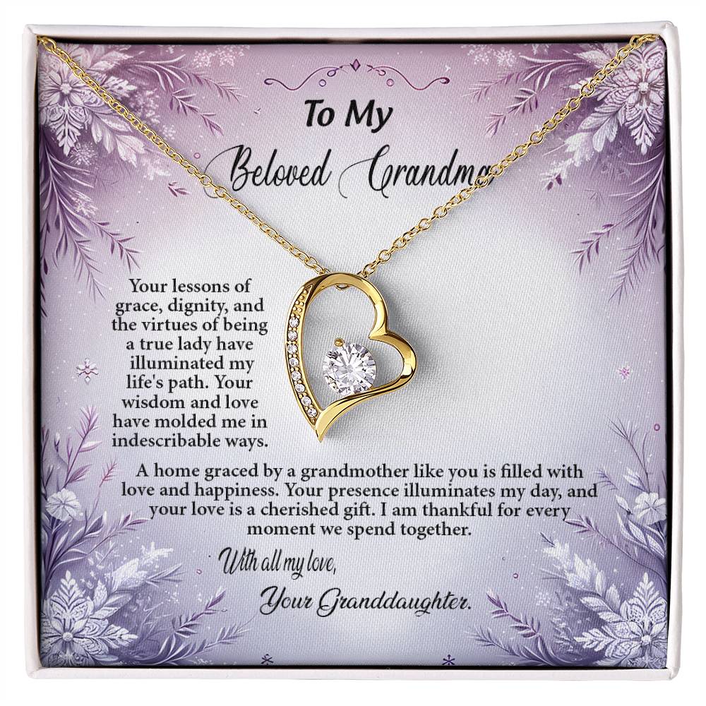 4054a Forever Love Necklace, Gift to my Grandma with Beautiful Message Card