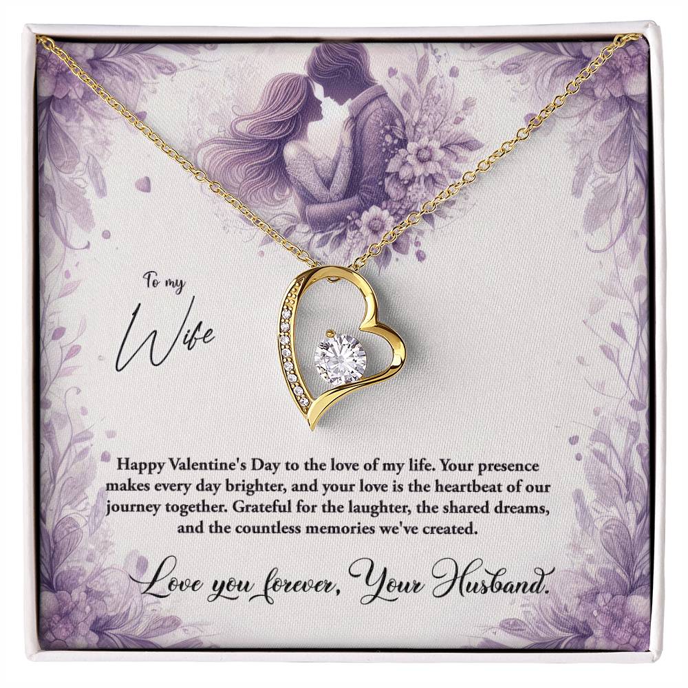 Valentine-st10a Forever Love Necklace, Gift to my Wife with Beautiful Message Card