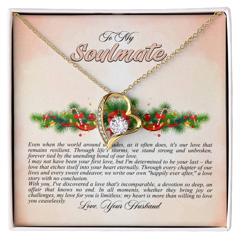 4009a Forever Love Necklace, Gift to My Soulmate with Beautiful Message Card