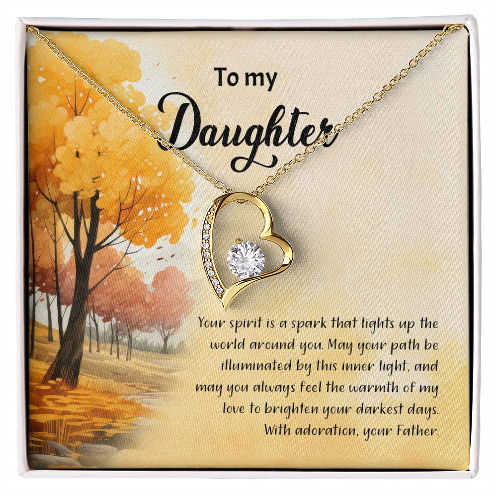 4041a Forever Love Necklace, Gift to my Daughter with Beautiful Message Card