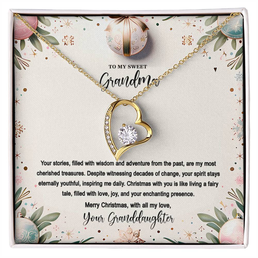 4048(c) Forever Love Necklace, Gift to my Grandma with Beautiful Message Card