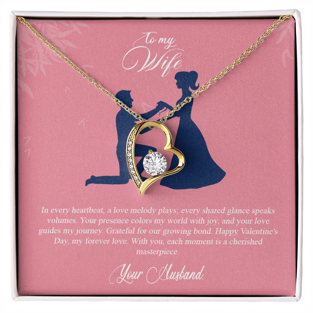 valentine-2a Forever Love Necklace, Gift to my Wife with Beautiful Message Card