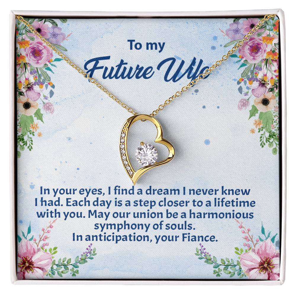 4038c Forever Love Necklace, Gift to my Future Wife with Beautiful Message Card