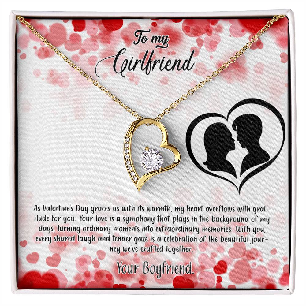 valentine-36c Forever Love Necklace, Gift to my Girlfriend with Beautiful Message Card