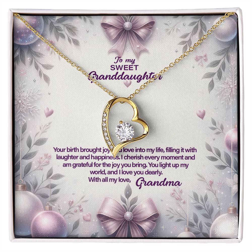 4053a Forever Love Necklace, Gift to my Granddaughter with Beautiful Message Card