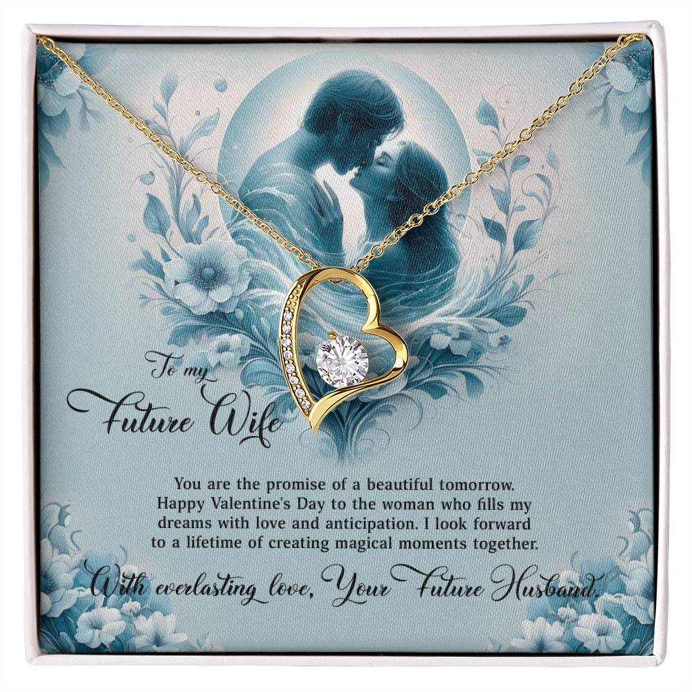 Valentine-st29d Forever Love Necklace, Gift to my Future Wife with Beautiful Message Card