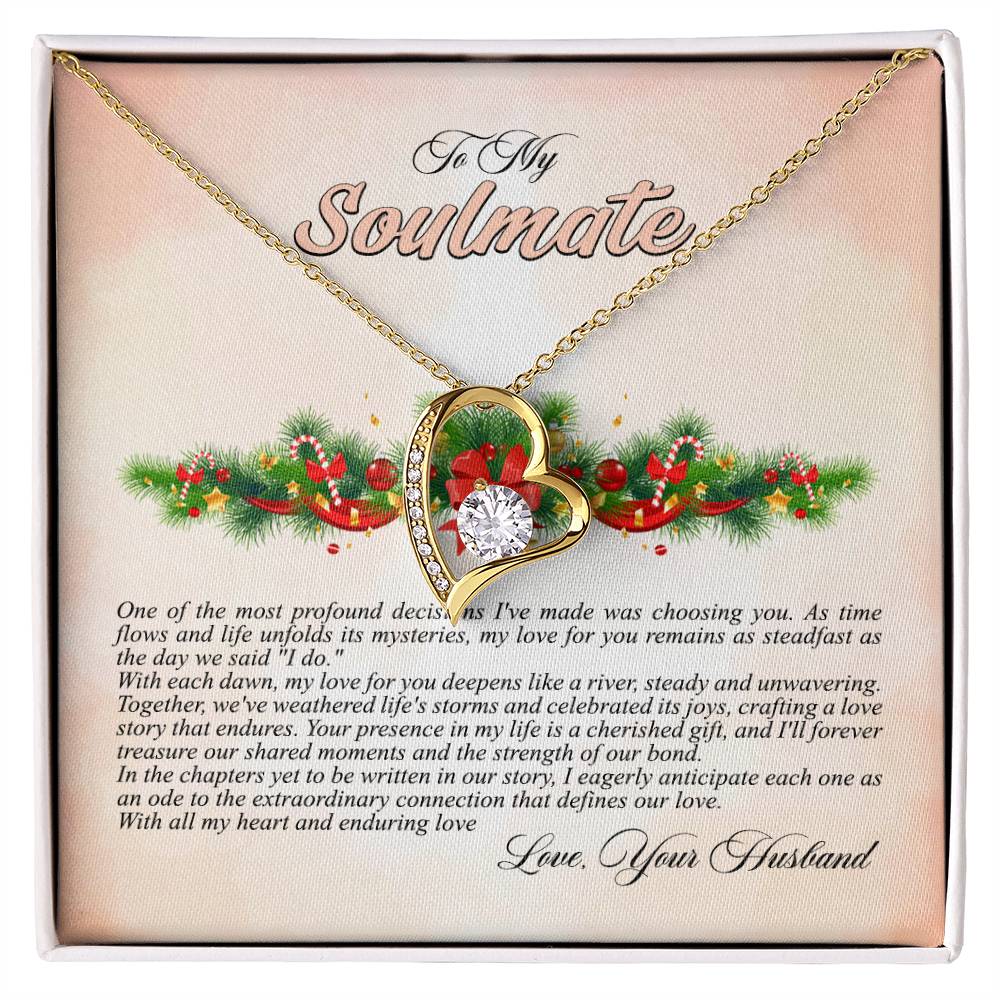 4009c Forever Love Necklace, Gift to My Soulmate with Beautiful Message Card