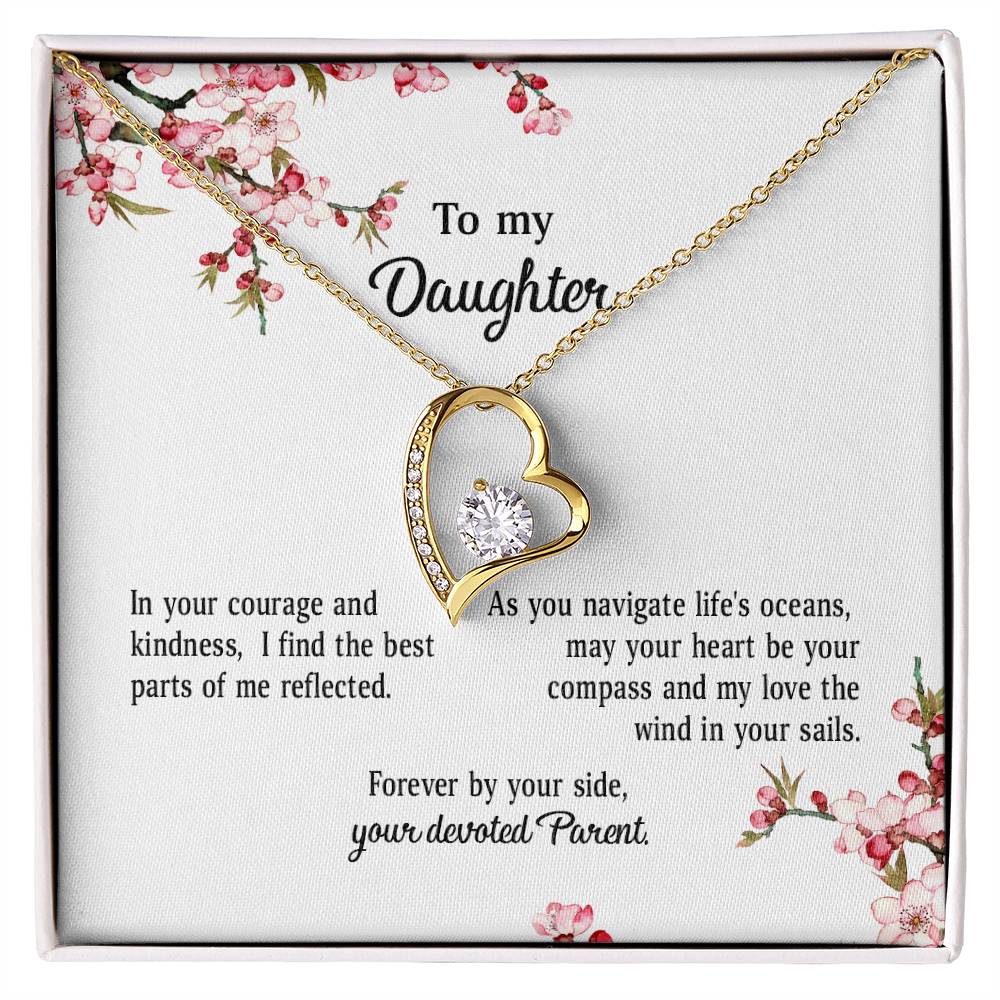 4039a Forever Love Necklace, Gift to my Daughter with Beautiful Message Card