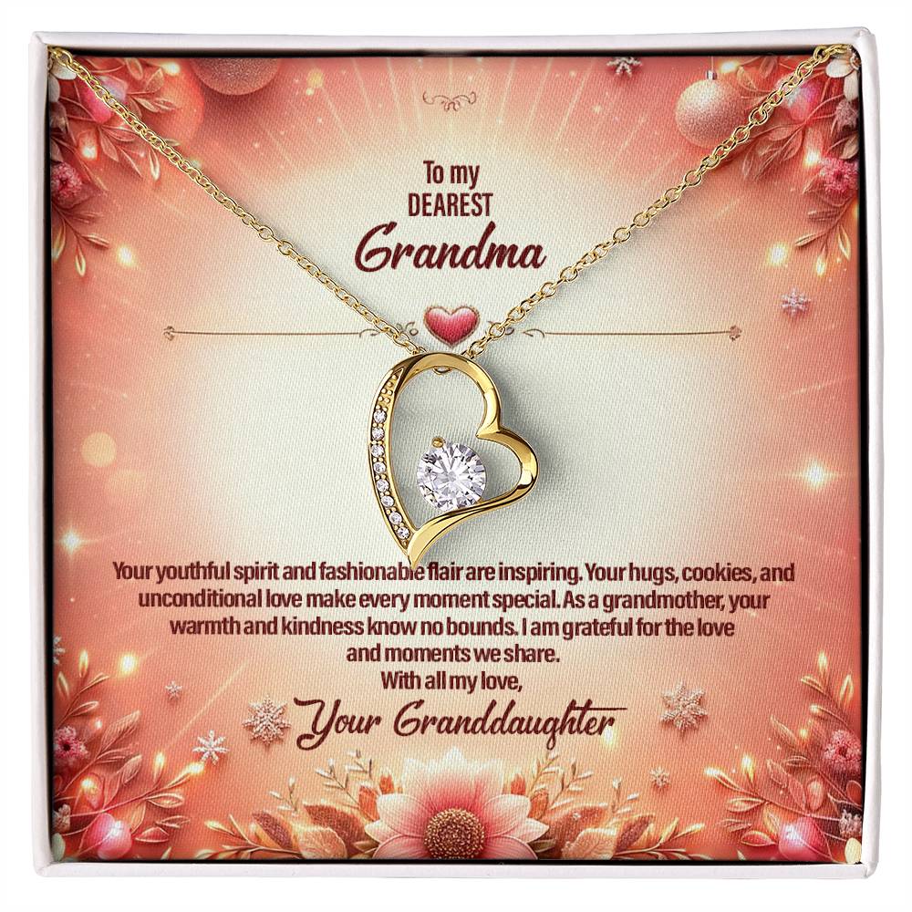 4051c Forever Love Necklace, Gift to my Grandma with Beautiful Message Card