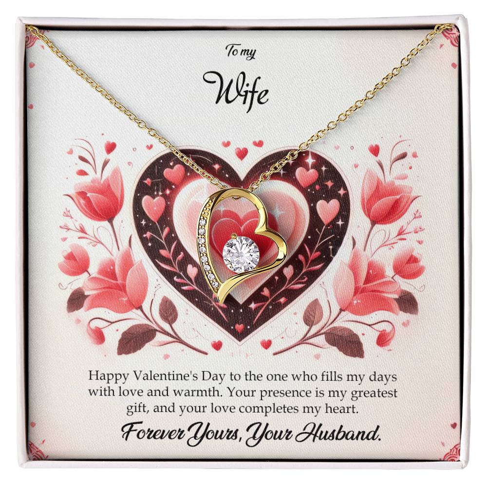 Valentine-st5a Forever Love Necklace, Gift to my Wife with Beautiful Message Card