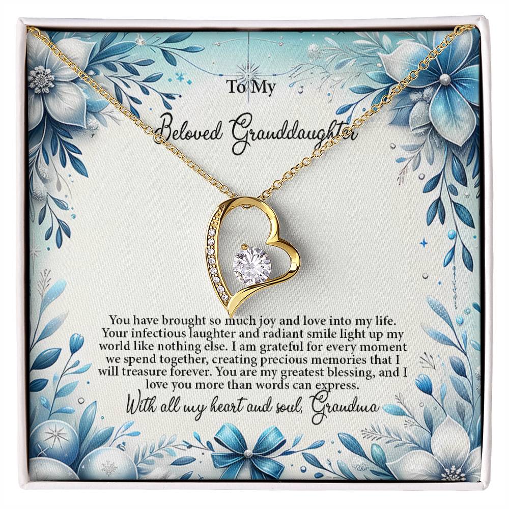 4050a Forever Love Necklace, Gift to my Granddaughter with Beautiful Message Card