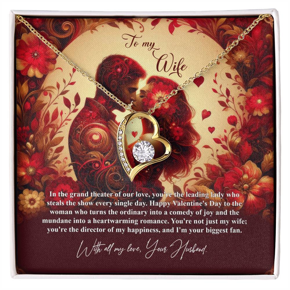 Valentine-st31a Forever Love Necklace, Gift to my Wife with Beautiful Message Card