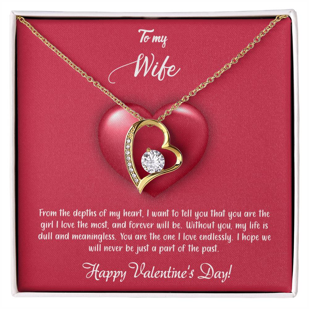 valentine-35a Forever Love Necklace, Gift to my Wife with Beautiful Message Card