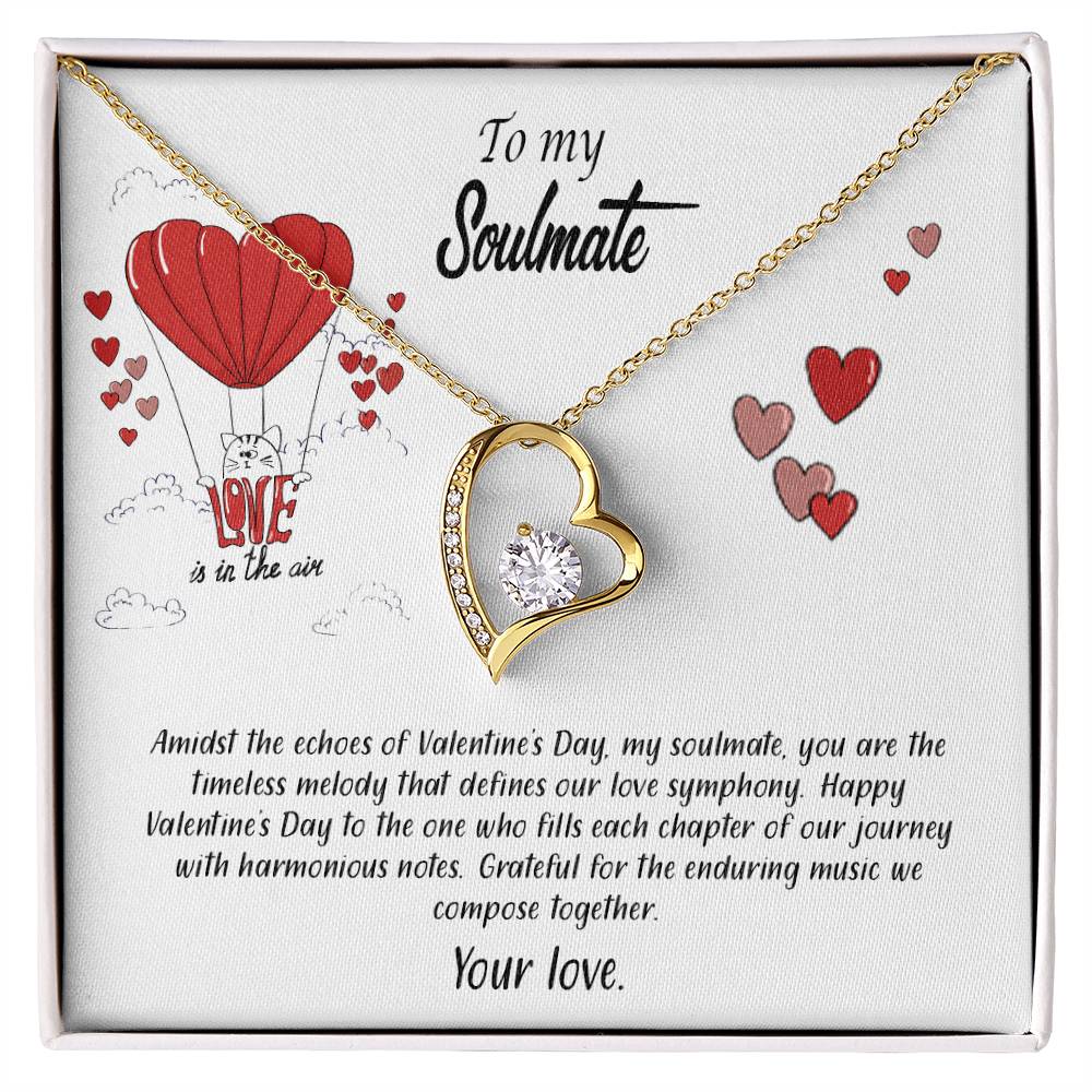 valentine-24b Forever Love Necklace, Gift to My Soulmate with Beautiful Message Card