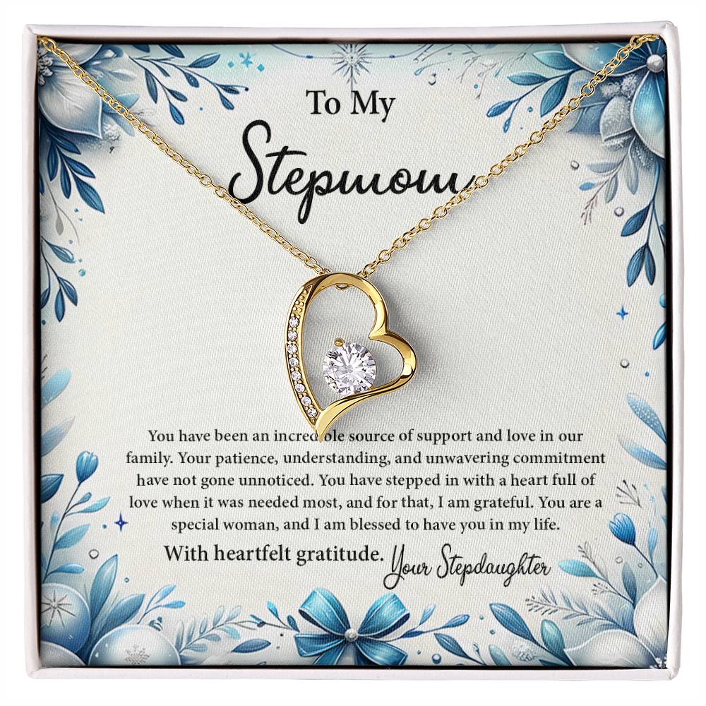 4050b Forever Love Necklace, Gift to my Stepmom with Beautiful Message Card