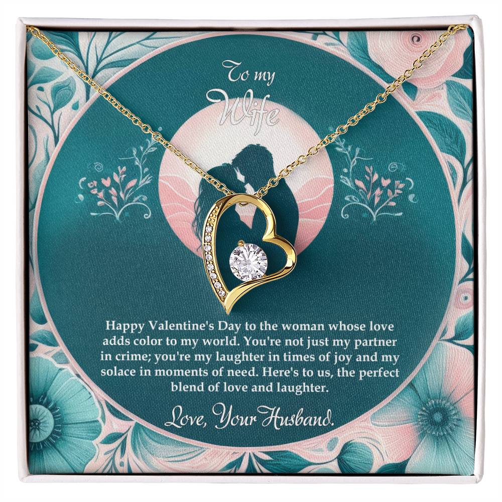 Valentine-st32a Forever Love Necklace, Gift to my Wife with Beautiful Message Card