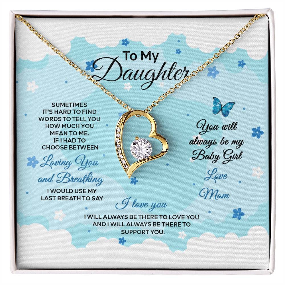 4019a Forever Love Necklace, Gift to my Daughter with Beautiful Message Card