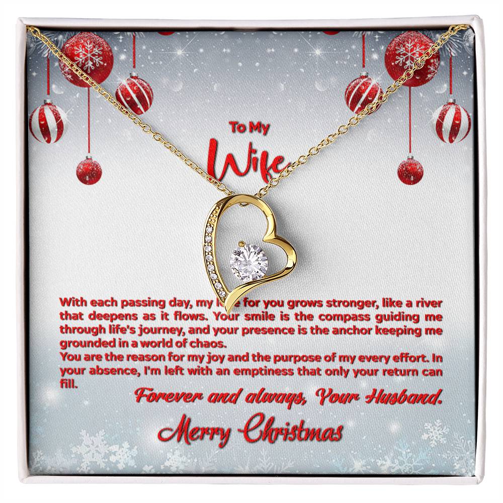 4012a Forever Love Necklace, Gift to my Wife with beautiful Message Card