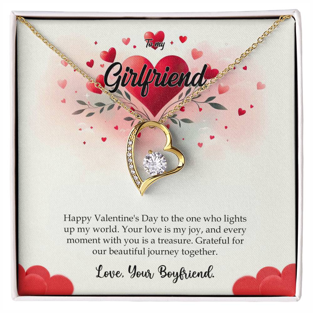 Valentine-st11c Forever Love Necklace, Gift to my Girlfriend with Beautiful Message Card