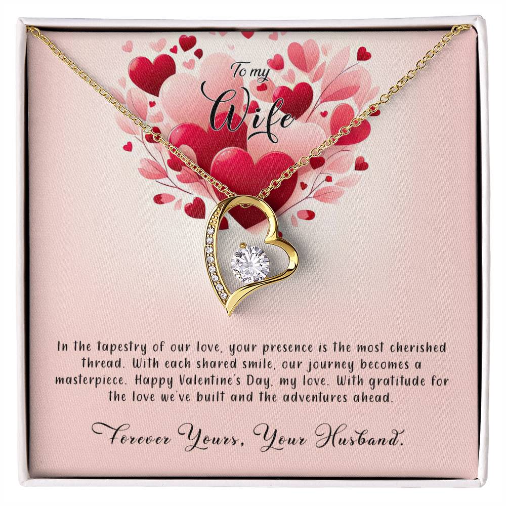 Valentine-st8a Forever Love Necklace, Gift to my Wife with Beautiful Message Card