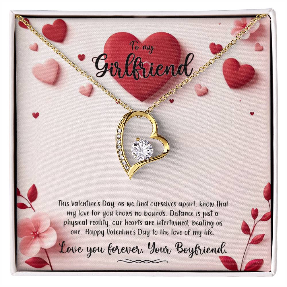 Valentine-st6c Forever Love Necklace, Gift to my Girlfriend with Beautiful Message Card