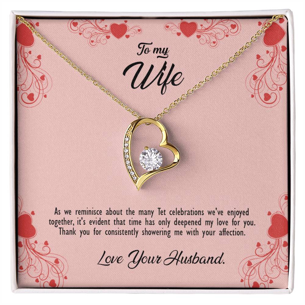 valentine-29a Forever Love Necklace, Gift to my Wife with Beautiful Message Card